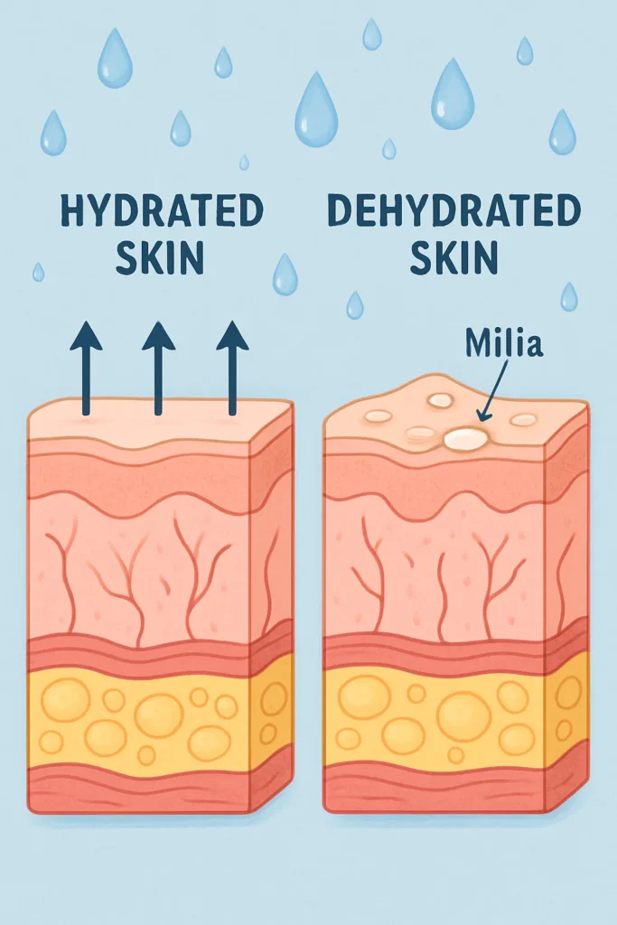 The importance of hydration and milia production Owsestry