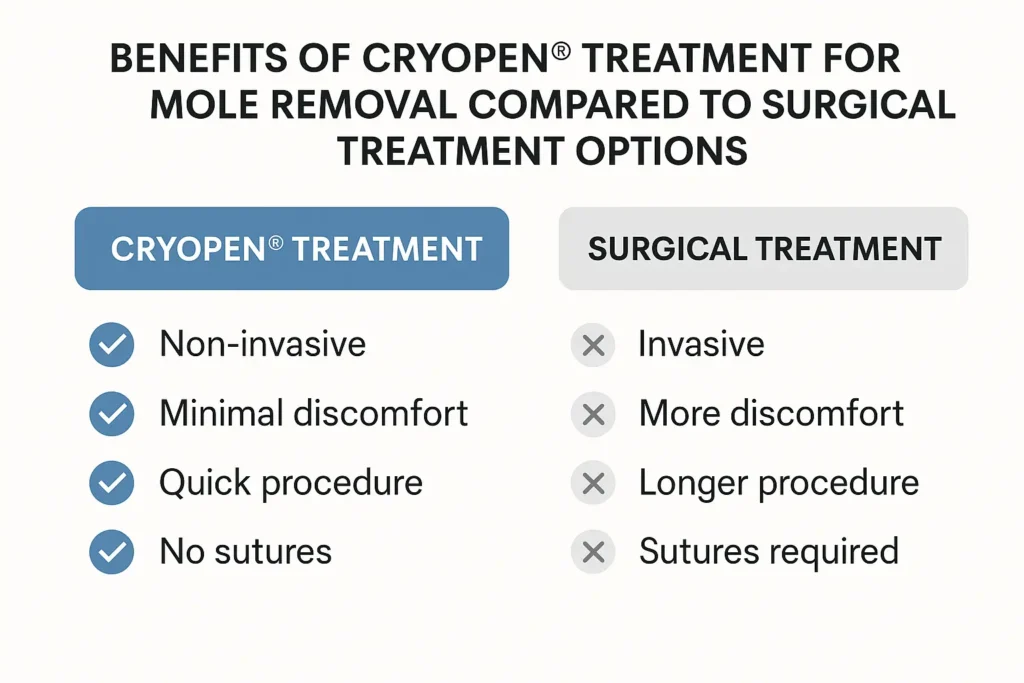Benefits of facial mole removal Owsestry - call our team today to book a consultation